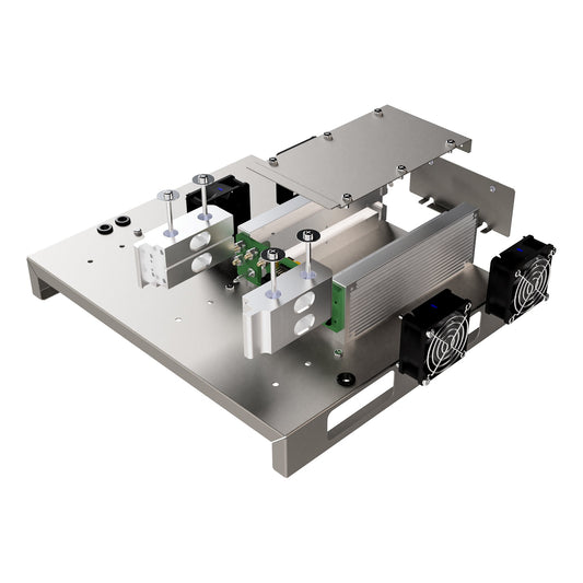 Sealed Thermal Test Enclosure, metal structure with fans for thermal testing of rugged embedded computers, Electroless Nickel Plated