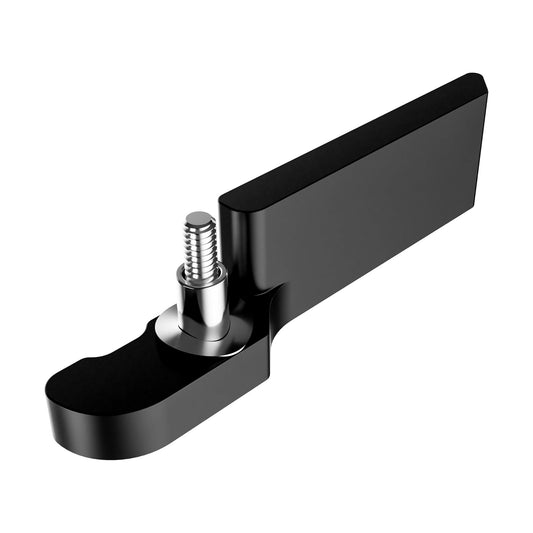 6U Injector/Ejector Left (#14114), metal handle hardware component for PCB removal, Black Anodized Finish