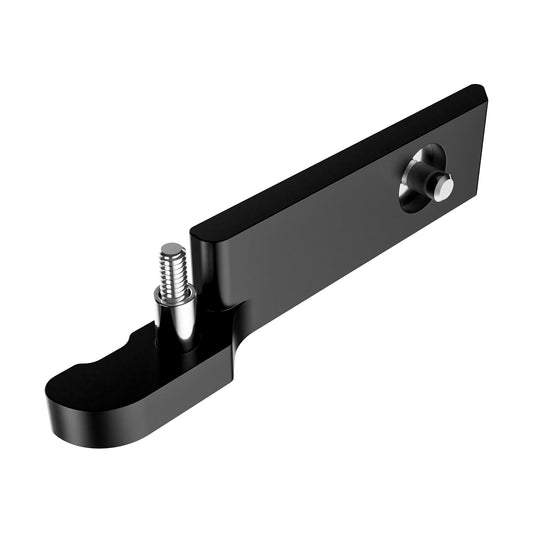 6U Injector/Ejector Left (#1425), metal handle hardware component for PCB removal, Black Anodized Finish