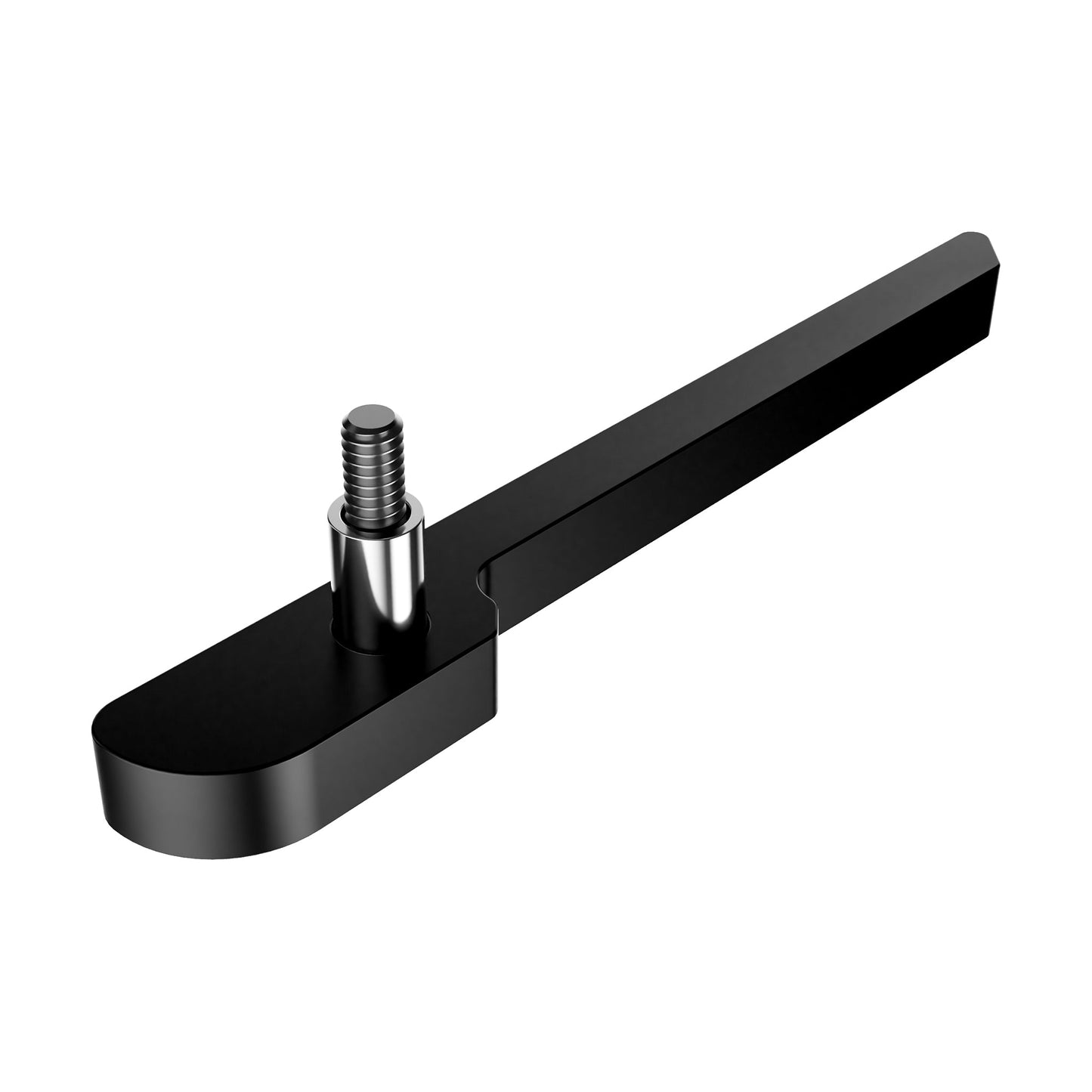 6U Injector/Ejector Left (#1446), metal handle hardware component for PCB removal, Black Anodized Finish