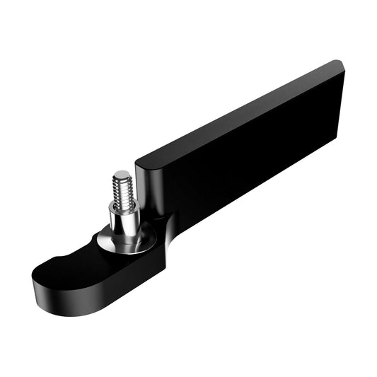 6U Injector/Ejector Left (#1448), metal handle hardware component for PCB removal, Black Anodized Finish