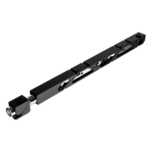 SW7-43-270-250 Max Force Belleville Wedgelock, segmented long rectulangular hardware component, Black Anodized Finish