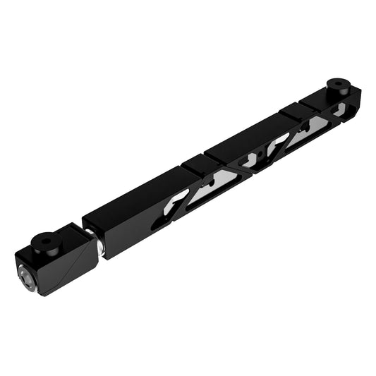 SW7-455-375-375 MAGNUM Wedgelock, segmented long rectulangular hardware component, Black Anodized Finish