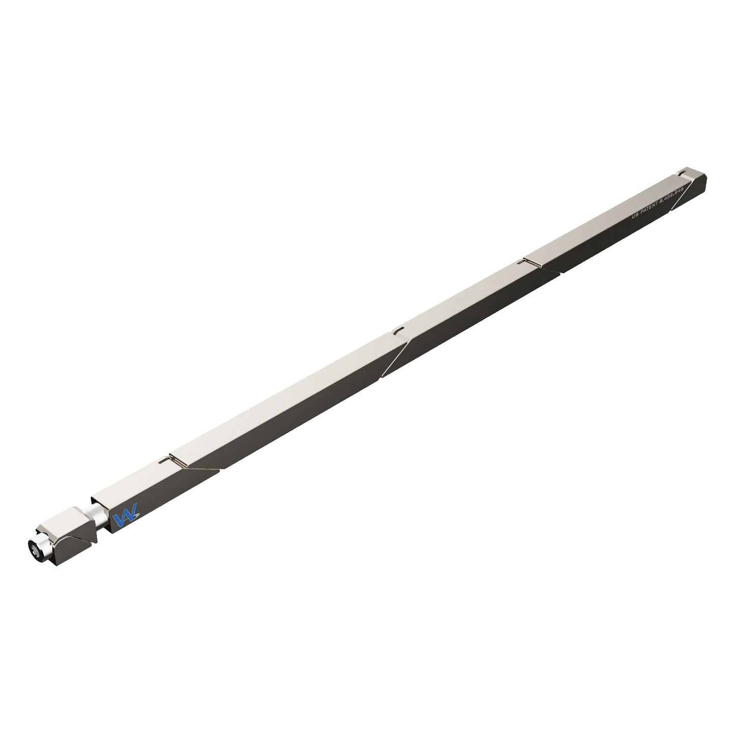 SW7-90-270-250 Max Force Big Boss Wedgelock, segmented long rectulangular hardware component, Clear Chemical Film Finish