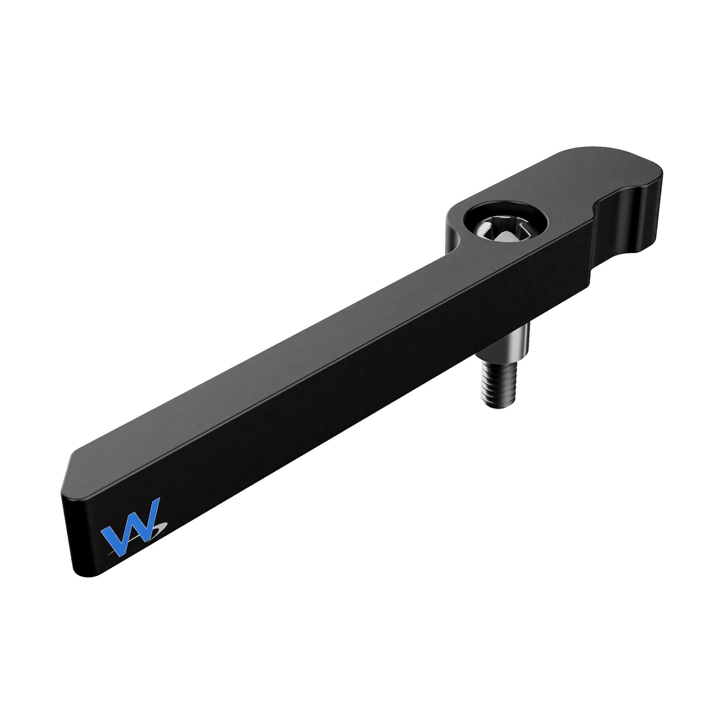 3U Injector/Ejector Right  (#14021), metal handle hardware component for PCB removal, Black Anodized Finish