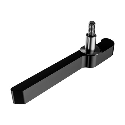 3U Injector/Ejector Right  (#14036), metal handle hardware component for PCB removal, Black Anodized Finish