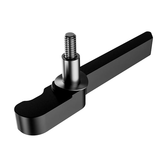 3U Injector/Ejector Left (#14037), metal handle hardware component for PCB removal, Black Anodized Finish