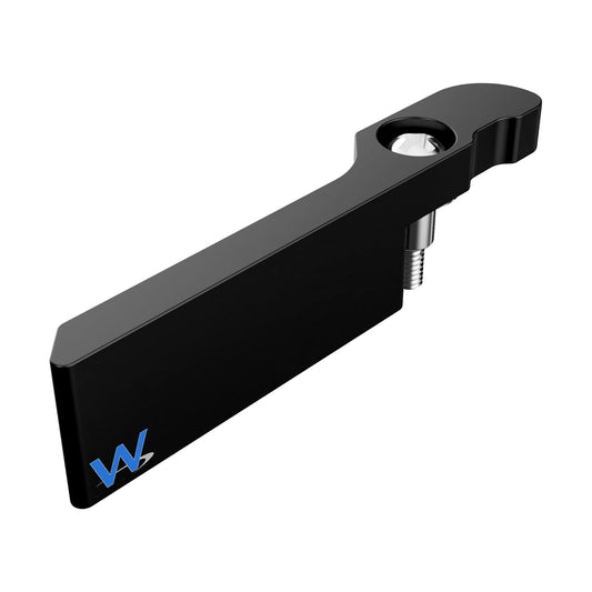 6U Injector/Ejector Right (#14113), metal handle hardware component for PCB removal, Black Anodized Finish