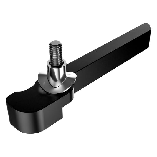 3U Injector/Ejector Left (#1423), metal handle hardware component for PCB removal, Black Anodized Finish