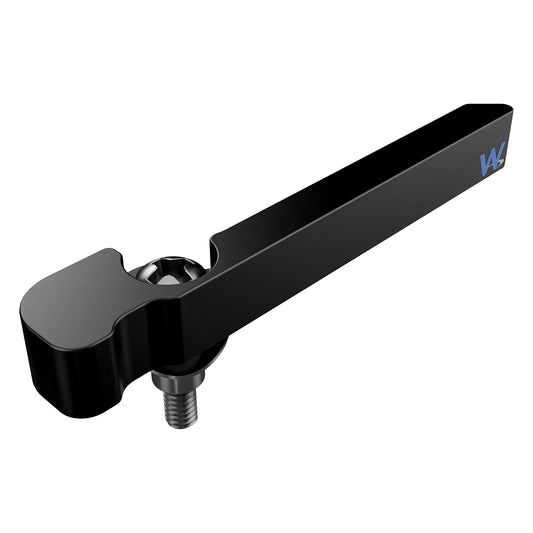 3U Injector/Ejector Left (#1423), metal handle hardware component for PCB removal, Black Anodized Finish