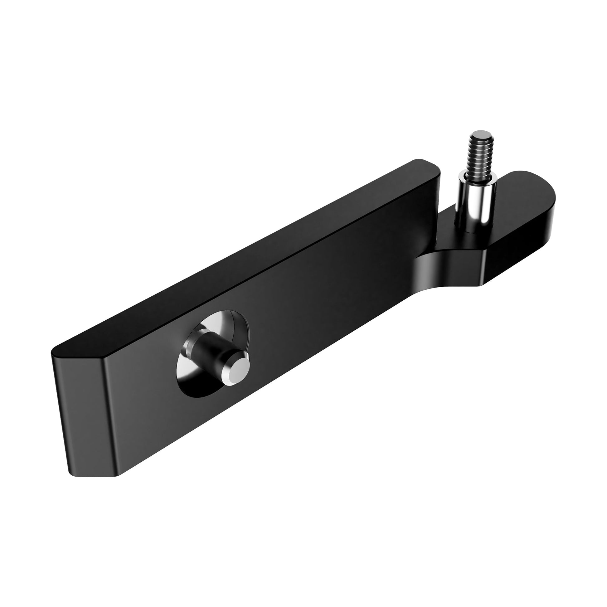 6U Injector/Ejector Right (#1424), metal handle hardware component for PCB removal, Black Anodized Finish