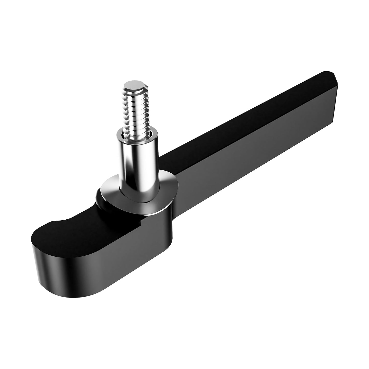 3U Injector/Ejector Left (#1473), metal handle hardware component for PCB removal, Black Anodized Finish