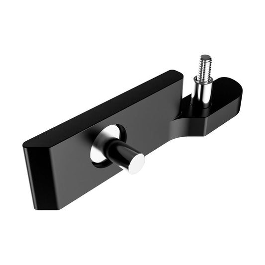 6U Injector/Ejector Right (#1485), metal handle hardware component for PCB removal, Black Anodized Finish