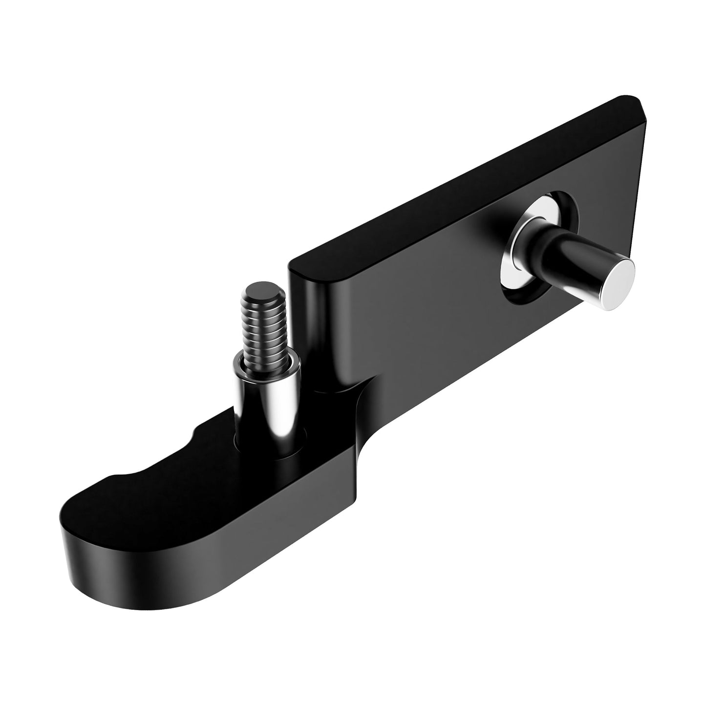 6U Injector/Ejector Left  (#1486), metal handle hardware component for PCB removal, Black Anodized Finish