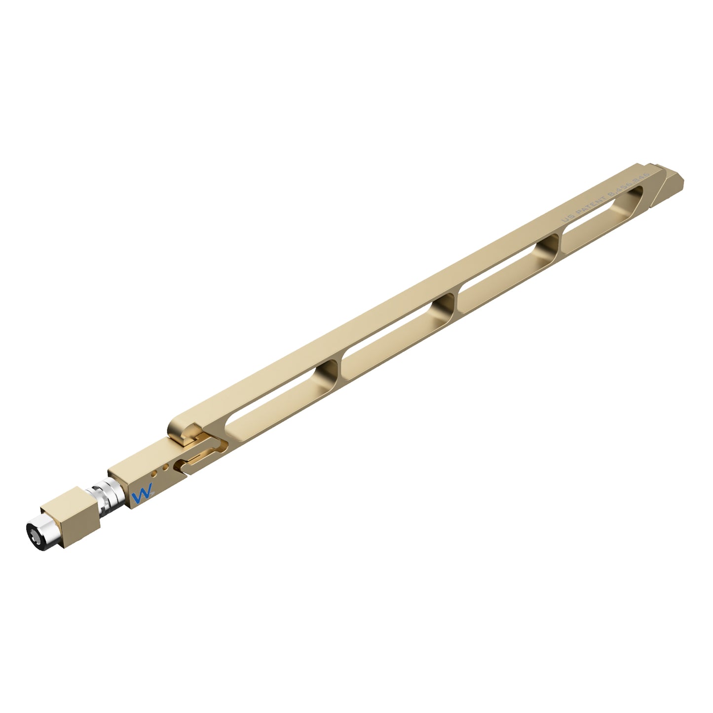 HW3-64-350-225 High Force Wedgelock, segmented long rectulangular hardware component, Gold Chemical Film Finish