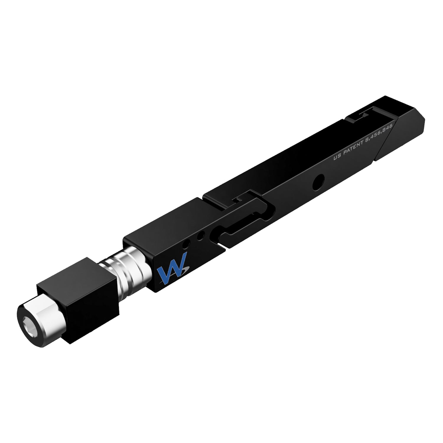 SW3-243-225-225 High Force Belleville Wedgelock, segmented long rectulangular hardware component, Black Anodized Finish