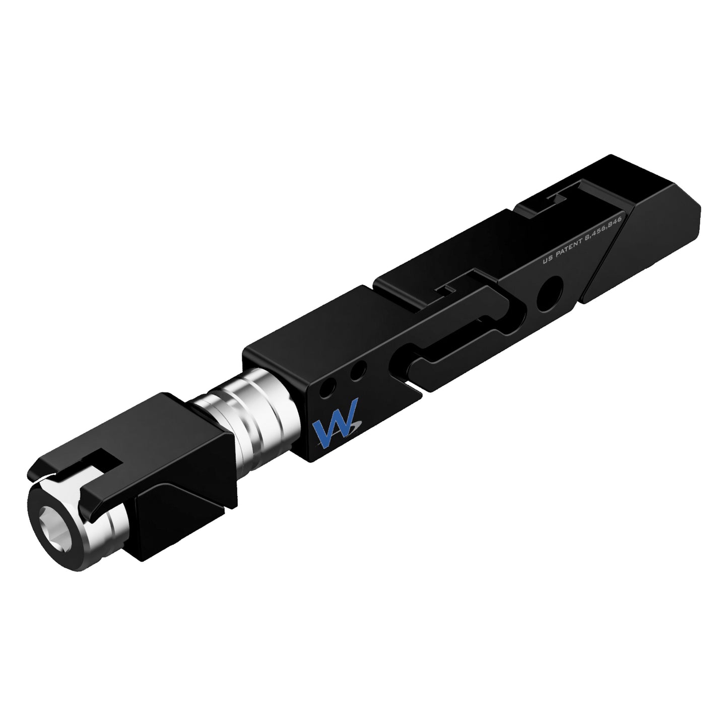 SW4-166-225-225 High Force Wedgelock, segmented long rectulangular hardware component, Black Anodized Finish