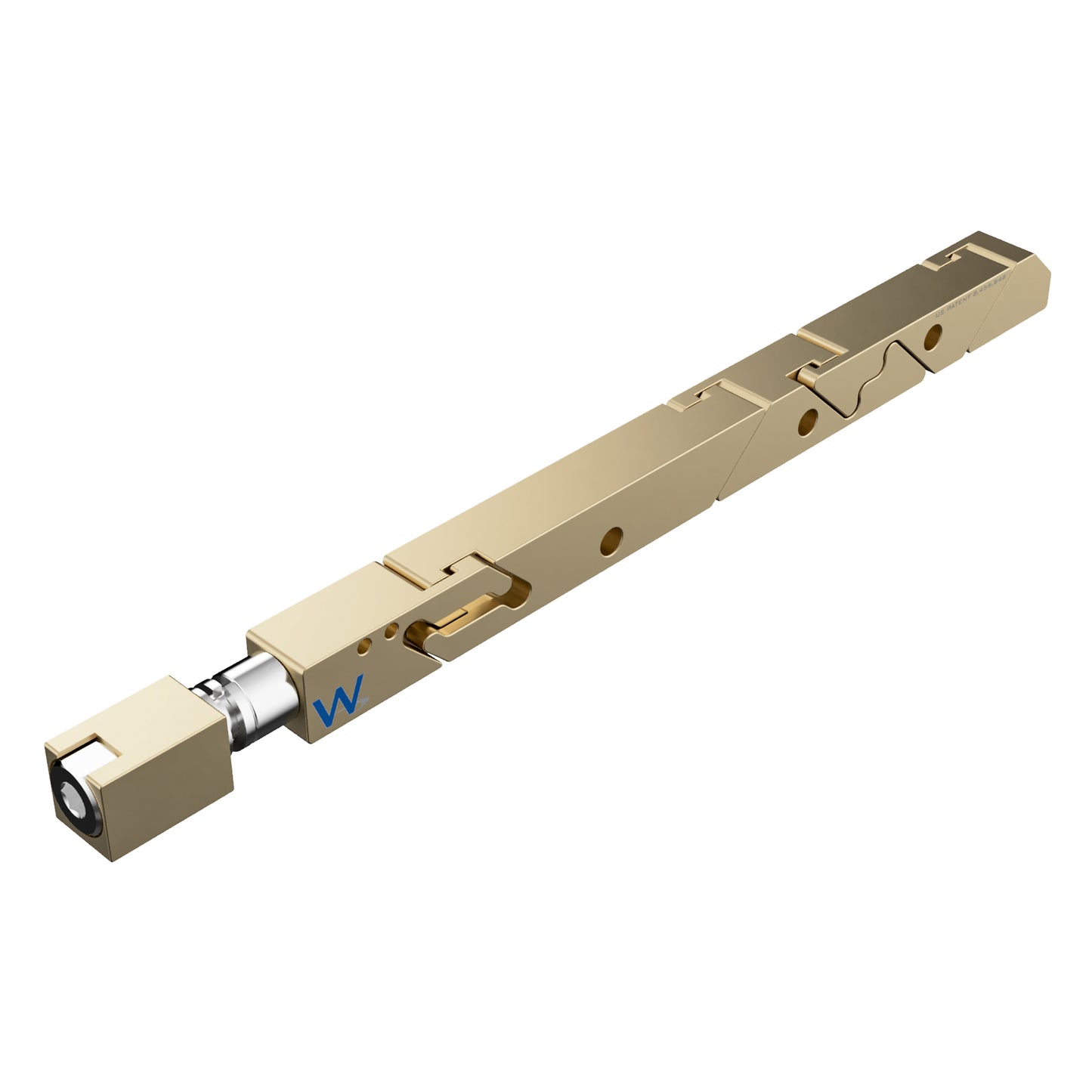 SW5-37-270-250 High Force Wedgelock, segmented long rectulangular hardware component, Gold Chemical Film Finish