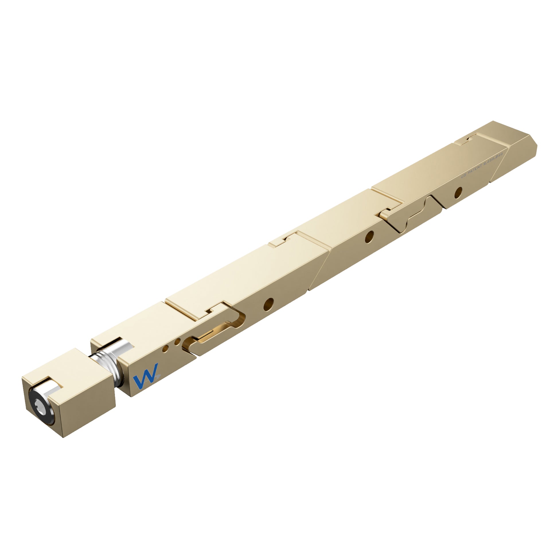 SW5-455-260-365 High Force Wedgelock, segmented long rectulangular hardware component, Gold Chemical Film Finish