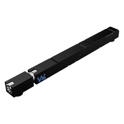 SW5-455-375-375 MAGNUM Wedgelock, segmented long rectulangular hardware component, Black Anodized Finish