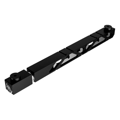 SW5-455-375-375 MAGNUM Wedgelock, segmented long rectulangular hardware component, Black Anodized Finish