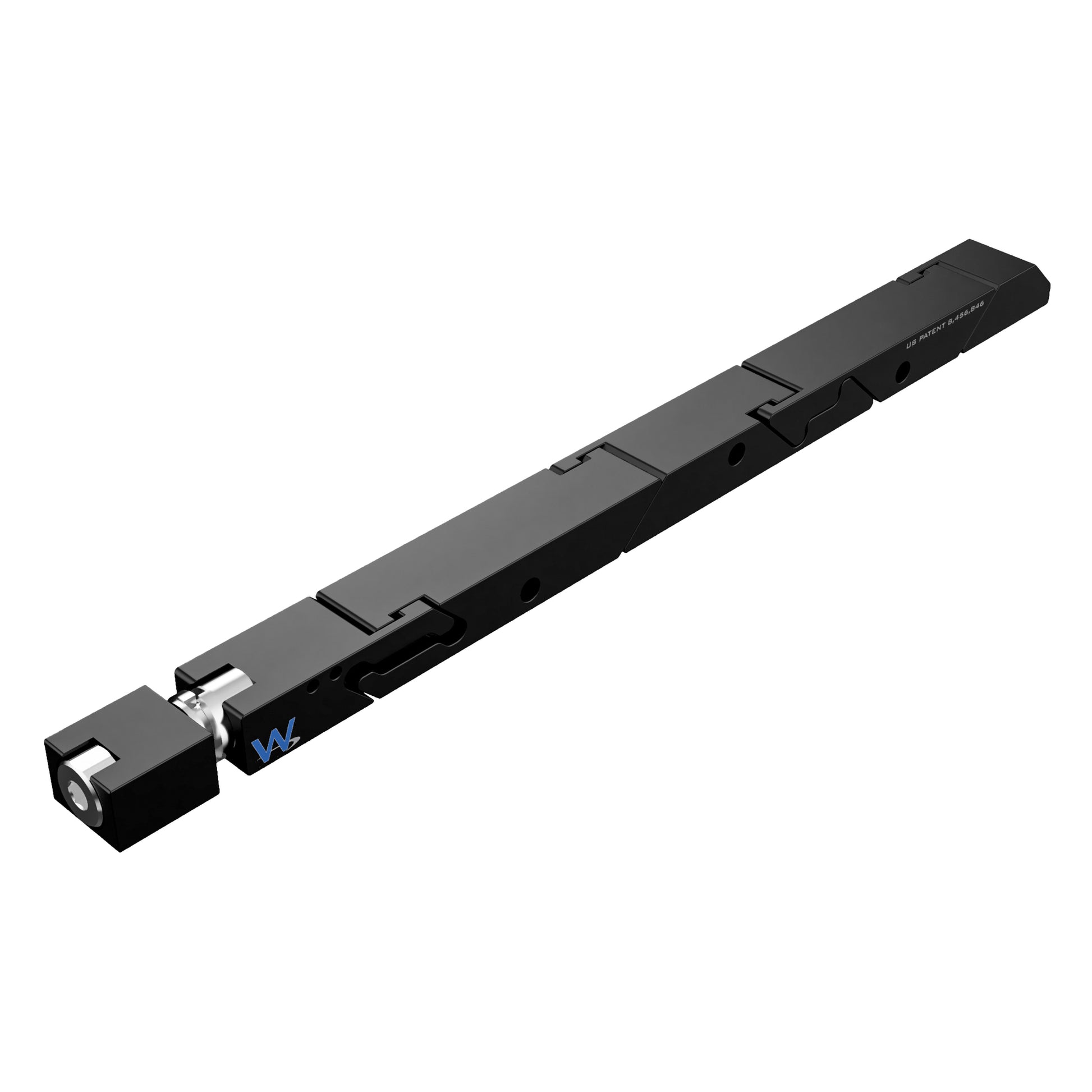 SW5-475-260-365 High Force Belleville Wedgelock, segmented long rectulangular hardware component, Black Anodized Finish