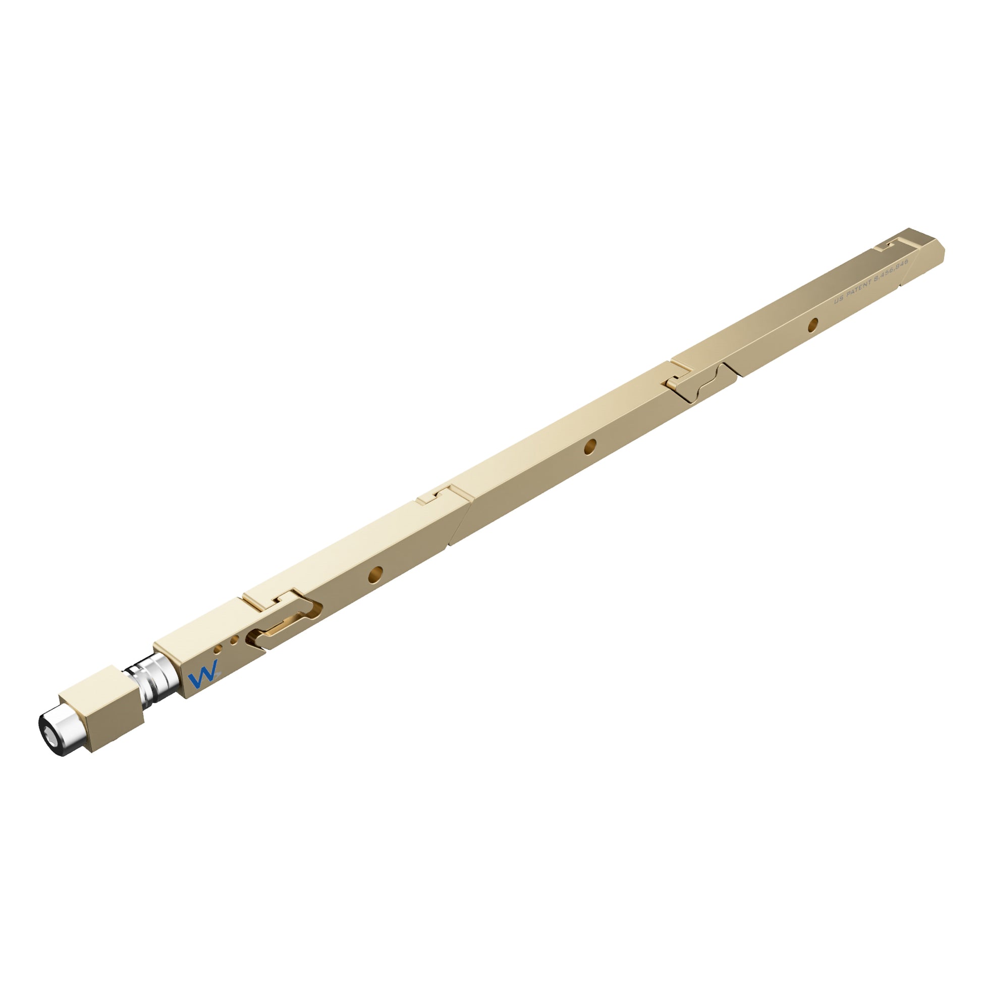 SW5-64-225-225 High Force Wedgelock, segmented long rectulangular hardware component, Gold Chemical Film Finish
