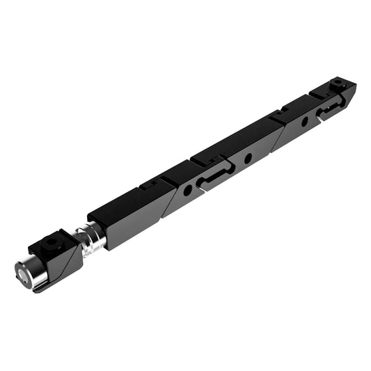 SW7-34-225-225 High Force Belleville Wedgelock, segmented long rectulangular hardware component, Black Anodized Finish