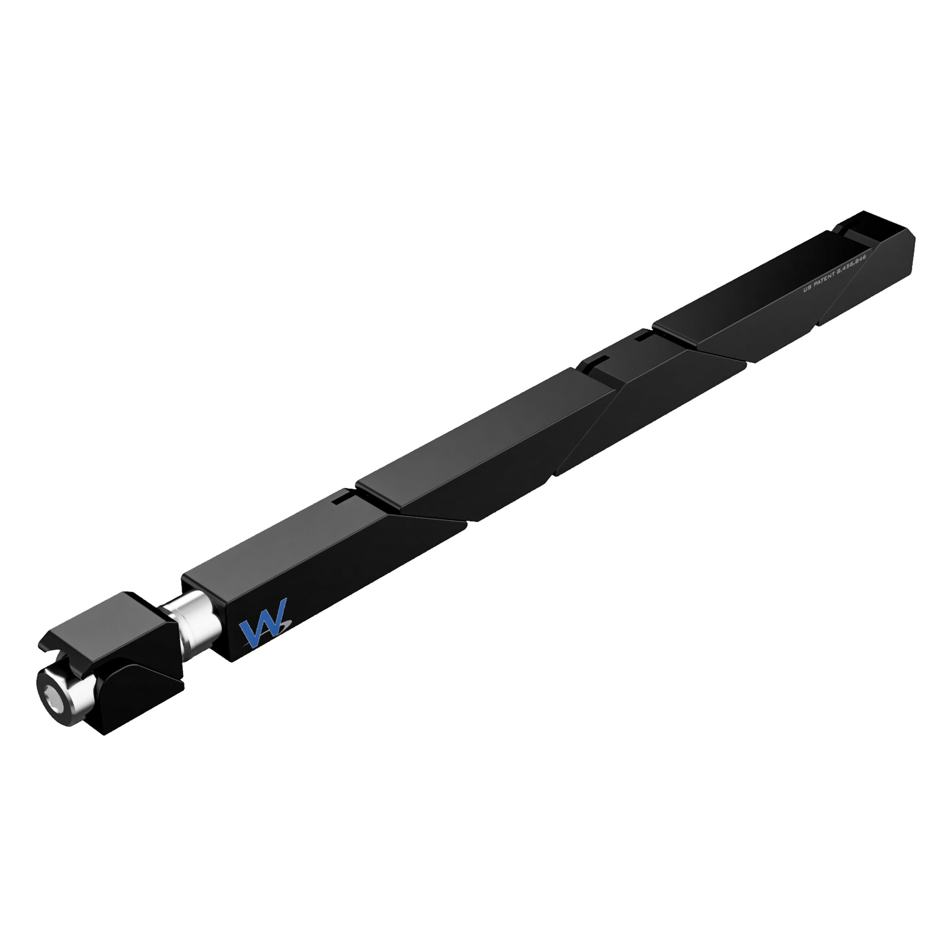SW7-43-270-250 Max Force Belleville Wedgelock, segmented long rectulangular hardware component, Black Anodized Finish