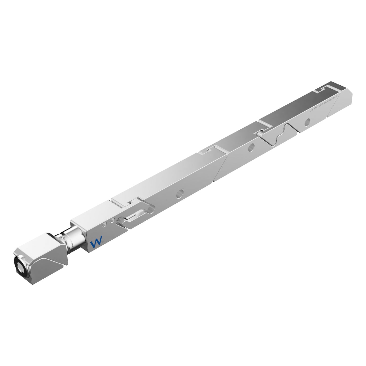 SW7-43-270-250 High Force Belleville Wedgelock, segmented long rectulangular hardware component, Clear Chemical Film Finish