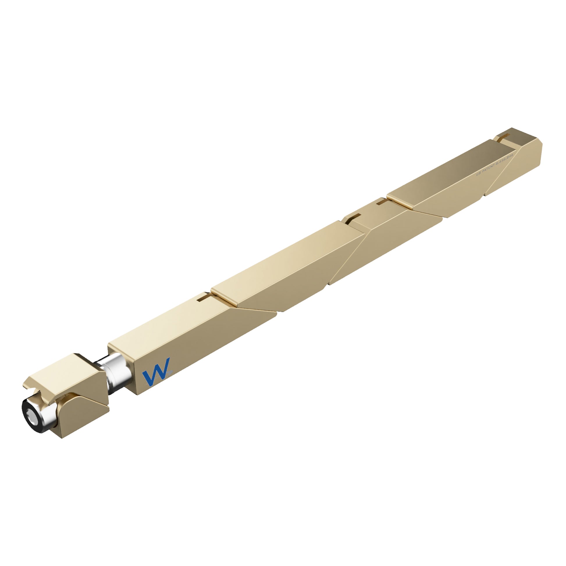 SW7-43-270-250 Max Force Belleville Wedgelock, segmented long rectulangular hardware component, Gold Chemical Film Finish