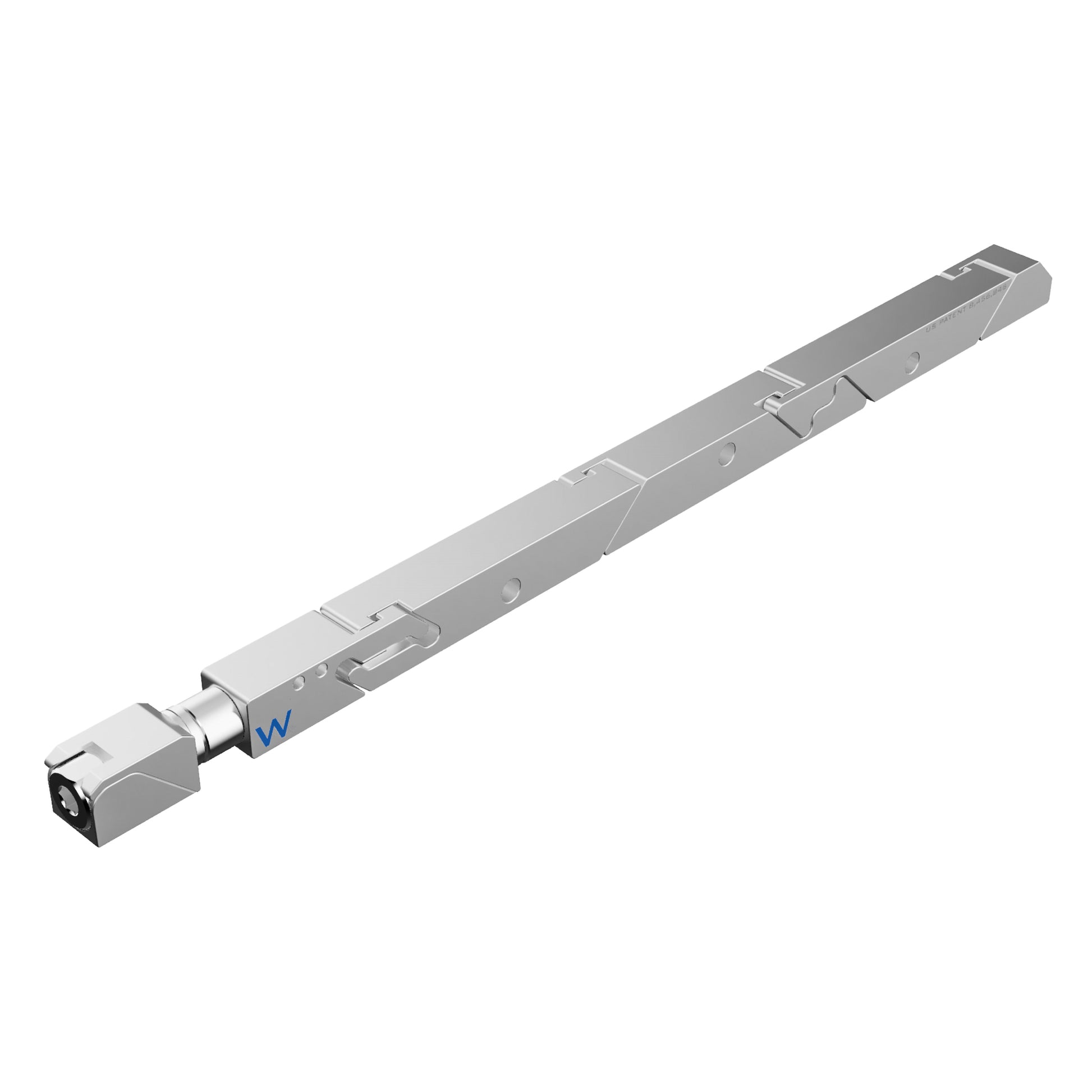 SW7-475-250-250 High Force Wedgelock, segmented long rectulangular hardware component, Clear Chemical Film Finish