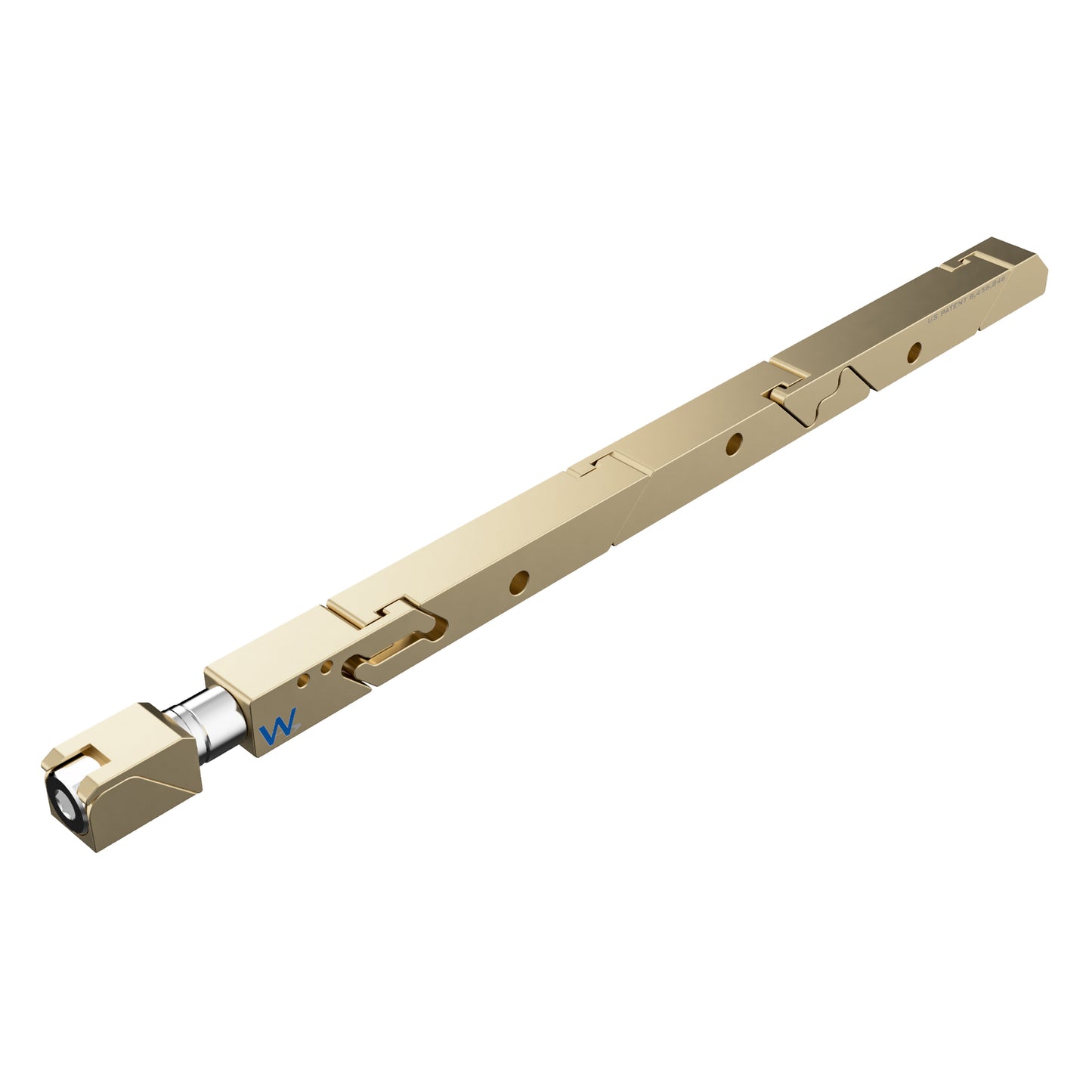 SW7-475-250-250 High Force Belleville Wedgelock, segmented long rectulangular hardware component, Gold Chemical Film Finish