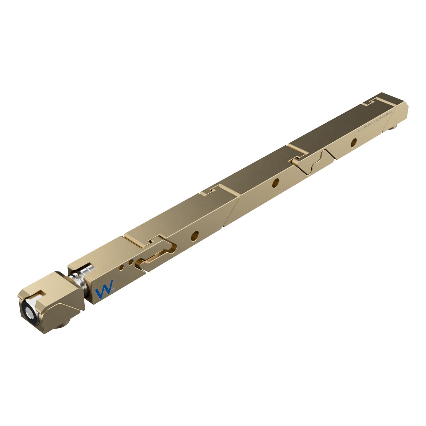 SW7-475-250-300 High Force Big Boss Belleville #8 Wedgelock, segmented long rectulangular hardware component, Gold Chemical Film Finish