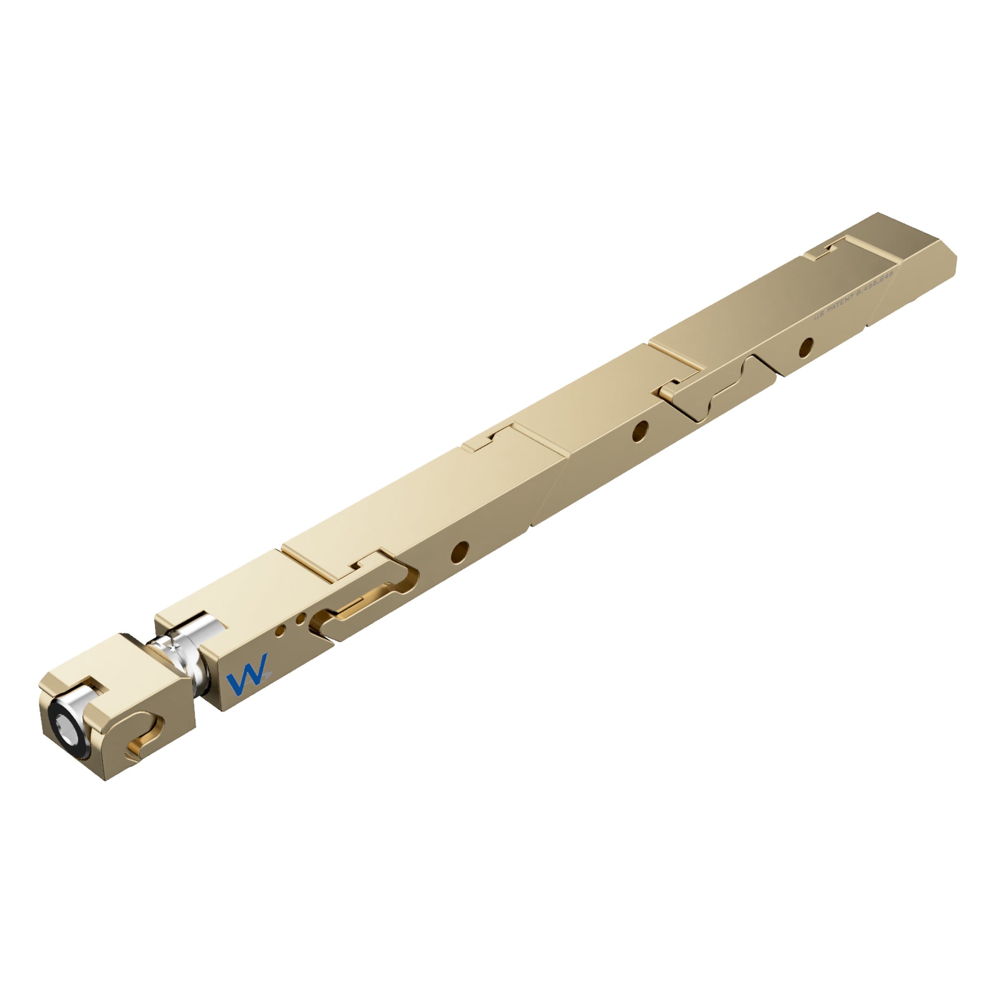 SW7-475-260-365 High Force Big Boss Wedgelock, segmented long rectulangular hardware component, Gold Chemical Film Finish