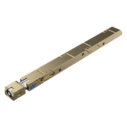 SW7-475-260-365 High Force Wedgelock, segmented long rectulangular hardware component, Gold Chemical Film Finish